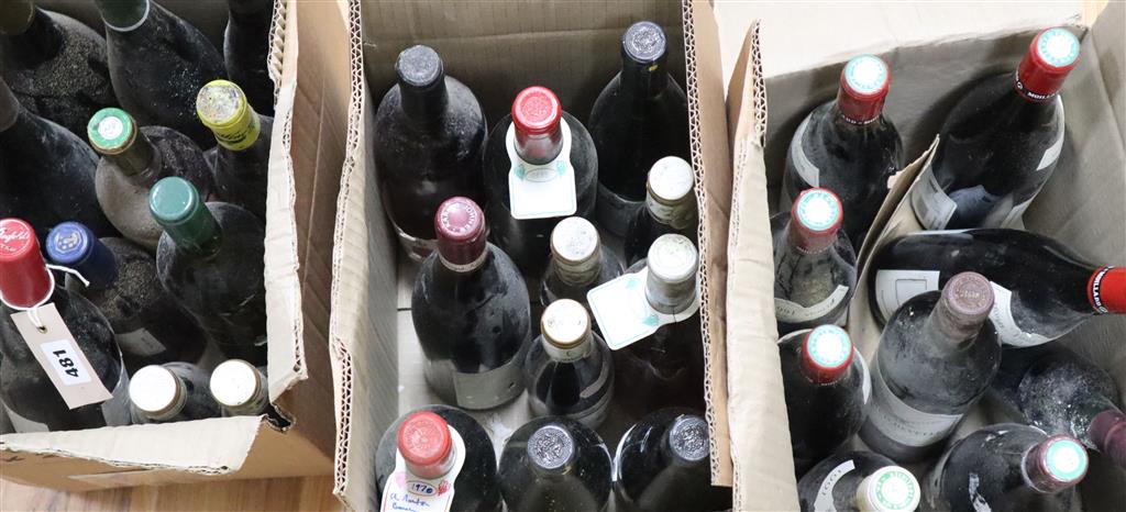 Thirty two bottles of mixed wine various sizes, areas and vintages